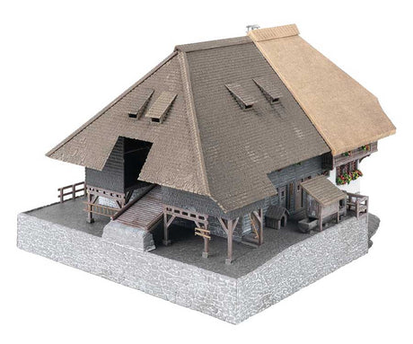 Black Forest Farm with 2 Figures -- Weathered Anniversary Kit - 9-1/16 x 8-11/16 x 5-11/16"  23 x 22 x 14.5cm-3