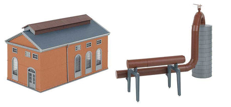 Steel Mill Gas Cleaning House -- Kit - Brick Structure: 8-9/16 x 4-5/8 x 4-3/4"  21.8 x 11.8 x 12.1cm-3