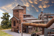 Steel Mill Blower House/Hall with Piping -- Kit - Brick Structure: 10-1/16 x 7-1/2 x 8-1/4"  25.6 x 19 x 21cm-1