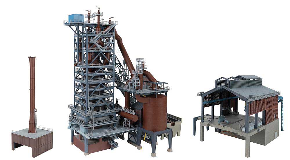 Steel Mill Blast Furnace with Casting Hall -- Kit - 27-3/8 x 17-11/16 x 21-7/16"  69.5 x 45 x 54.5cm-3