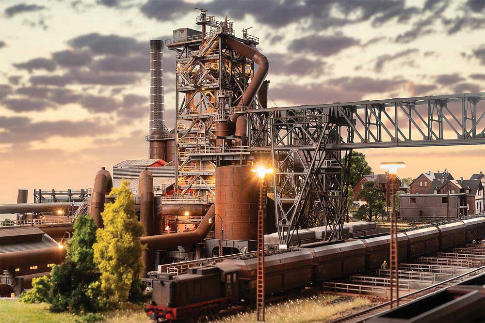 Steel Mill Blast Furnace with Casting Hall -- Kit - 27-3/8 x 17-11/16 x 21-7/16"  69.5 x 45 x 54.5cm-5