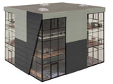 Office Building -- Kit - 6 x 6 x 4-13/16"  15.3 x 15.3 x 12.3cm-2