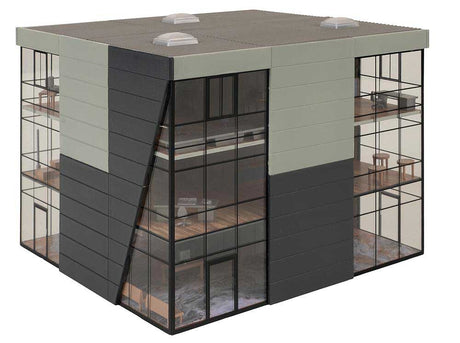 Office Building -- Kit - 6 x 6 x 4-13/16"  15.3 x 15.3 x 12.3cm-2