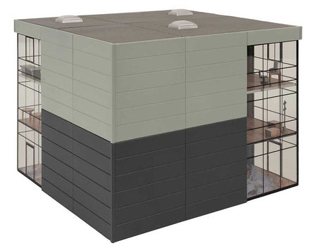 Office Building -- Kit - 6 x 6 x 4-13/16"  15.3 x 15.3 x 12.3cm-3