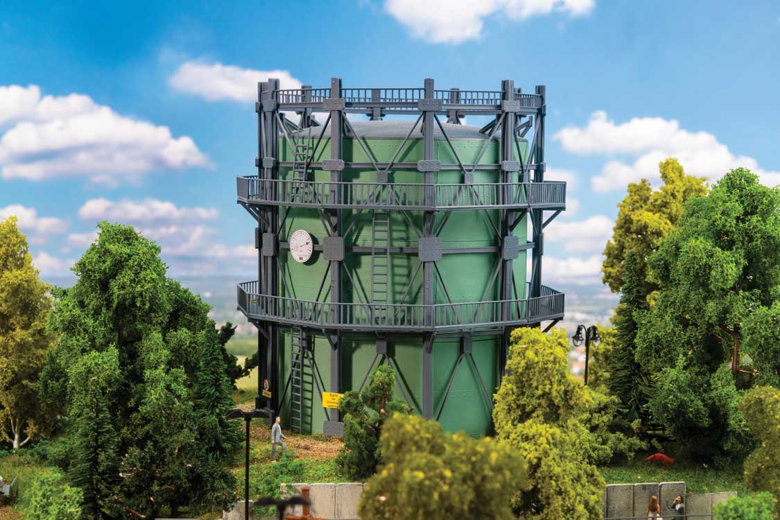 Gasometer Gas Storage Tank with Piping -- Kit - 6-5/16 x 6-5/16 x 7-1/16"  16 x 16 x 18cm-1