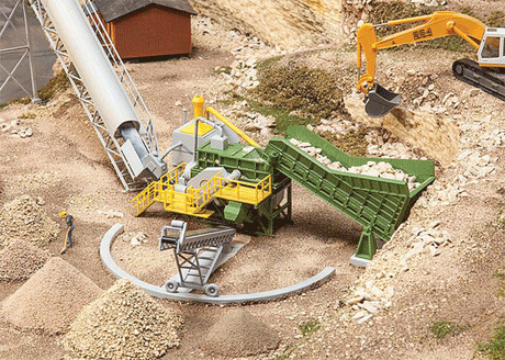 Jaw Crusher w/Rotary/Swing Conveyor -- Kit - 7-1/2 x 7-1/16 x 2-7/16"  19 x 18 x 6.2cm