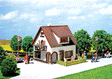 House with Dormer -- 3-17/32 x 3-1/8"  9 x 8cm