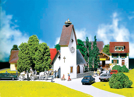 Small Village Church -- 4-3/4 x 2-3/4"  12 x 5.5cm