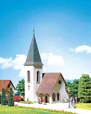 Village Church -- 4-3/4 x 4"  12 x 10.2cm