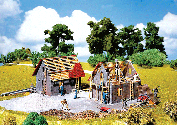 House Under Construction -- 2-15/16 x 2-3/4"  7.5 x 7.1cm