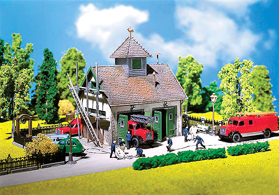 Rural Fire Station -- 5-1/8 x 3-11/12"  13 x 10cm