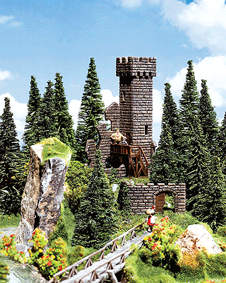 Castle Tower Ruins -- 5-11/16 x 3-1/8"  14.5 x 8cm