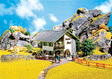 Rosel Guest House -- 3-15/16 x 3-3/8"  10 x 8.7cm