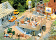 House Under Construction -- Painted & Weathered - Era IV - 4-3/4 x 3-1/2 x 2-3/16"  12 x 9 x 5.5cm