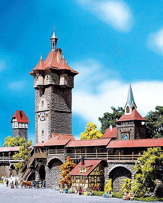 Klingentor Old City Gate -- 9-13/64 x 3-13/16 x 17-1/8"  23 x 9.5 x 42.8cm