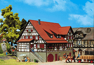 Half-Timbered House "Mauslesmuhle" -- 8-1/2 x 6-1/4 x 5-1/2"  21.4 x 15.7 x 13.9cm