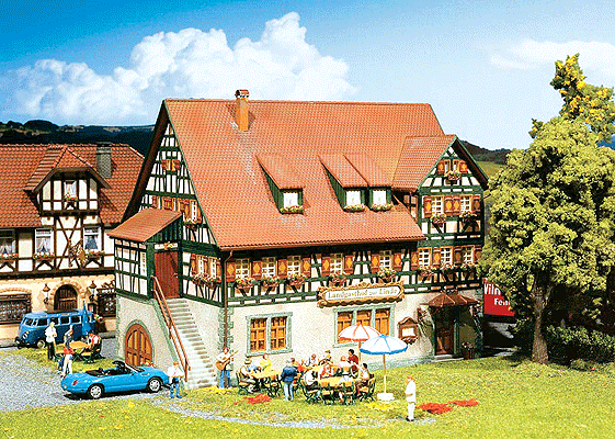 Zur Linde Rural Restaurant -- 8-7/16 x 5-13/16 x 5-1/2"  21.4 x 14.7 x 14cm
