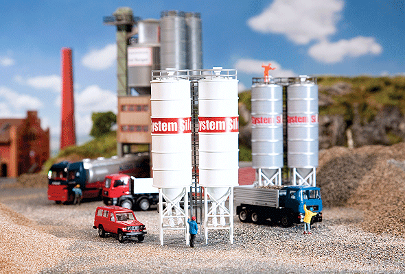 Industrial Silos pkg(2) - Kit -- 2-5/8 x 1-5/8 x 5-1/8"  6.6 x 4.2 x 13cm