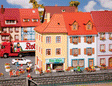 Two Village Houses - Kit -- 3-5/8 x 2-5/8 x 5-1/4"  9.1 x 6.8 x 13.4cm, 11.2 x 7.5 x 14.5cm