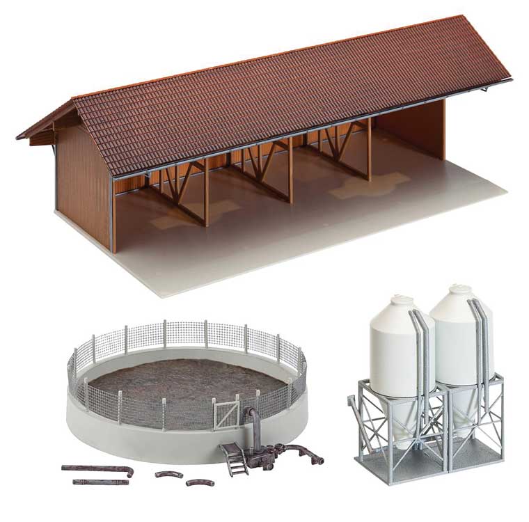 Farm Equipment Shed, Slurry Pit and Silos -- Kit-2