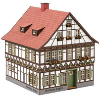 Copper Inn Guest House -- Laser-Cut Card Kit - 4 x 4-3/16 x 4-7/16"  10.1 x 10.7 x 11.3cm
