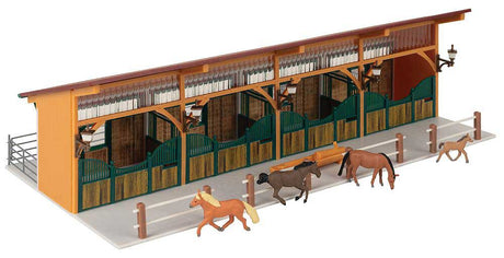 Horse Stable -- Kit - Includes 4 Horses - 9-3/16 x 4-5/8 x 2-3/4"  23.3 x 11.8 x 7cm-2