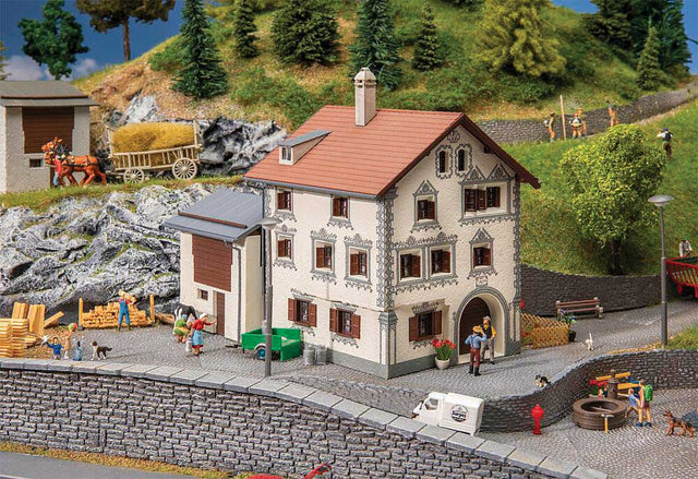 Bergun Bundner House -- 3-D Printed Kit - 6-7//8 x 4-1/16 x 5-7/16" 17.4 x 10.3 x 13.8cm-1
