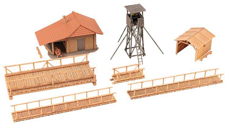 Hunting Lodge with Hunting Stand and Walkways -- Kit-2