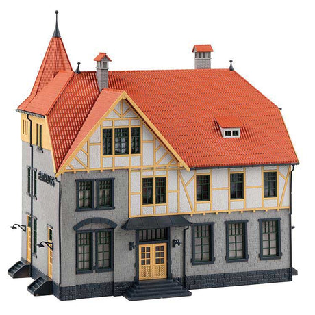 Town Hall with Fire Department Garage -- Kit - 8-1/8 x 6-5/8 x 8-1/2" 20.6 x 16.8 x 21.5cm-4