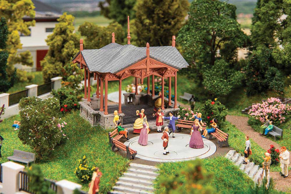 Bandstand with Motorized Dancing Figures -- Kit - 7-15/16 x 4-13/16 x 4-1/4"  20.1 x 12.3 x 10.8cm-1