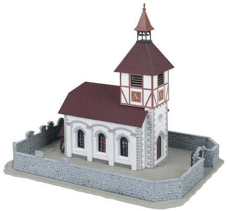 Village Church with Churchyard -- Kit - 9-1/16 x 6-5/16 x 7-7/8"  23 x 16 x 20cm-2