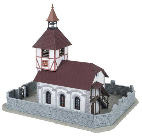 Village Church with Churchyard -- Kit - 9-1/16 x 6-5/16 x 7-7/8"  23 x 16 x 20cm-3