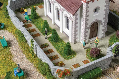 Village Church with Churchyard -- Kit - 9-1/16 x 6-5/16 x 7-7/8"  23 x 16 x 20cm-4