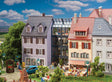 Row of Small Townhouses with Glass Connecting Structure -- Kit-1