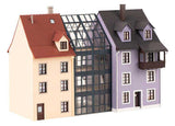 Row of Small Townhouses with Glass Connecting Structure -- Kit-3