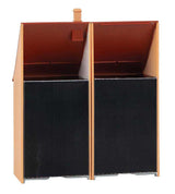 2 Small Background (Relief) Town Houses -- Kit - Each: 6.4 x 4.5 x 14.2cm pkg(2)-3