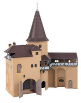 Old-Town Wall Powder Tower with Walkway -- Kit - 8-1/16 x 5-7/8 x 10-1/4" 20.5 x 15 x 26cm-2