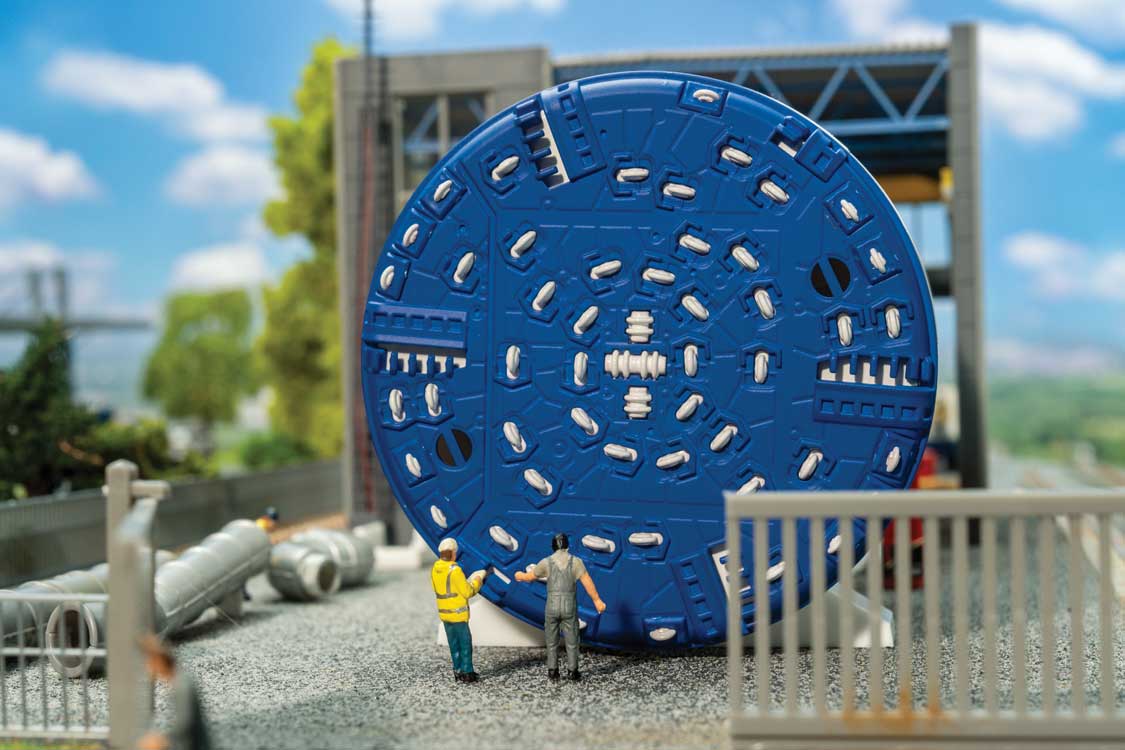 Tunnel Boring Machine Under Construction -- Kit - 9-7/16 x 3-3/8" Diameter  24cm x 8.5cm Diameter-4