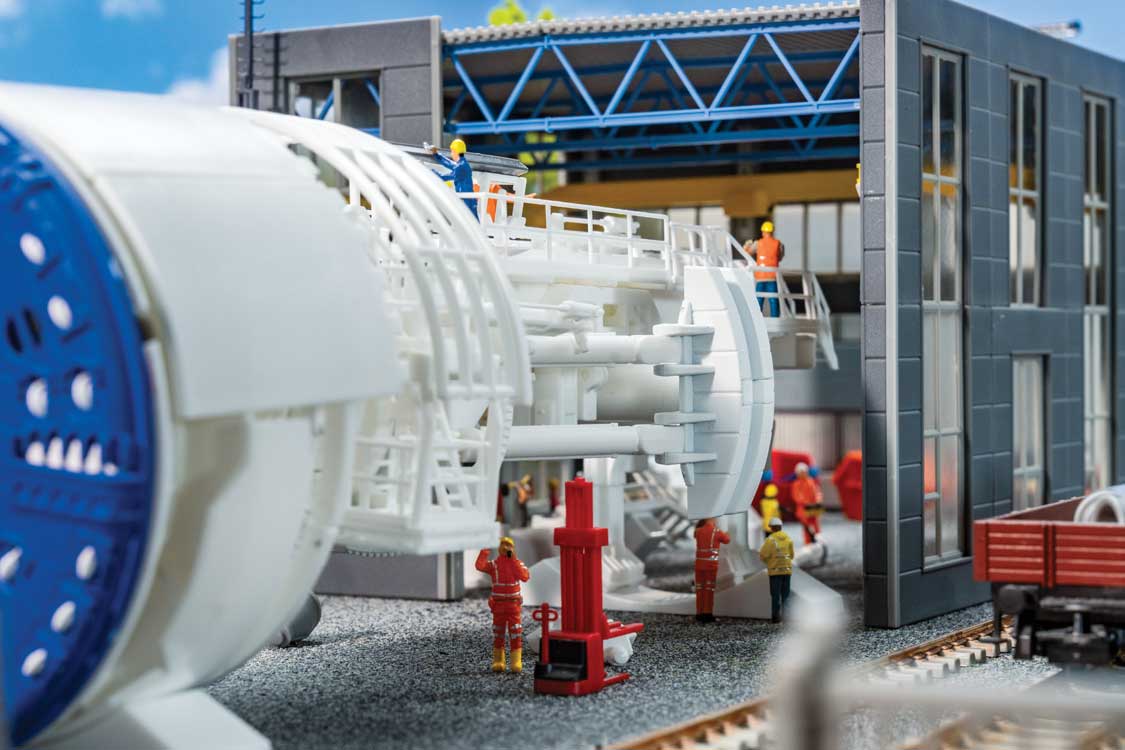 Tunnel Boring Machine Under Construction -- Kit - 9-7/16 x 3-3/8" Diameter  24cm x 8.5cm Diameter-5