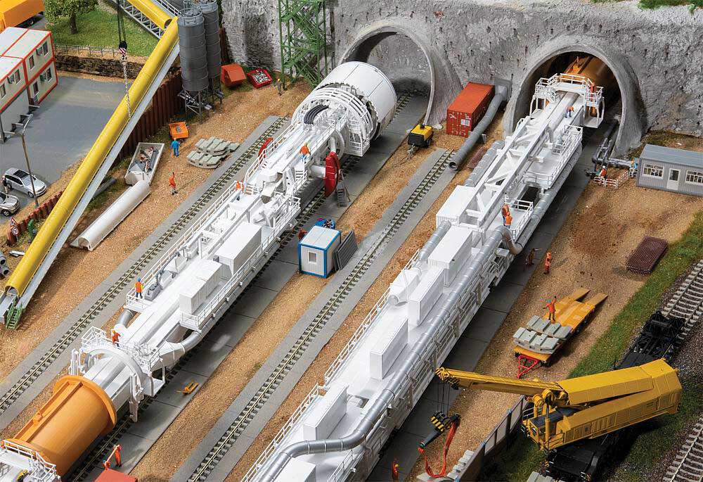 Gripper TBM Tunnel Boring Machine - Kit -- 38-3/16" 97cm Long, 3-3/8" 8.5cm Diameter-1