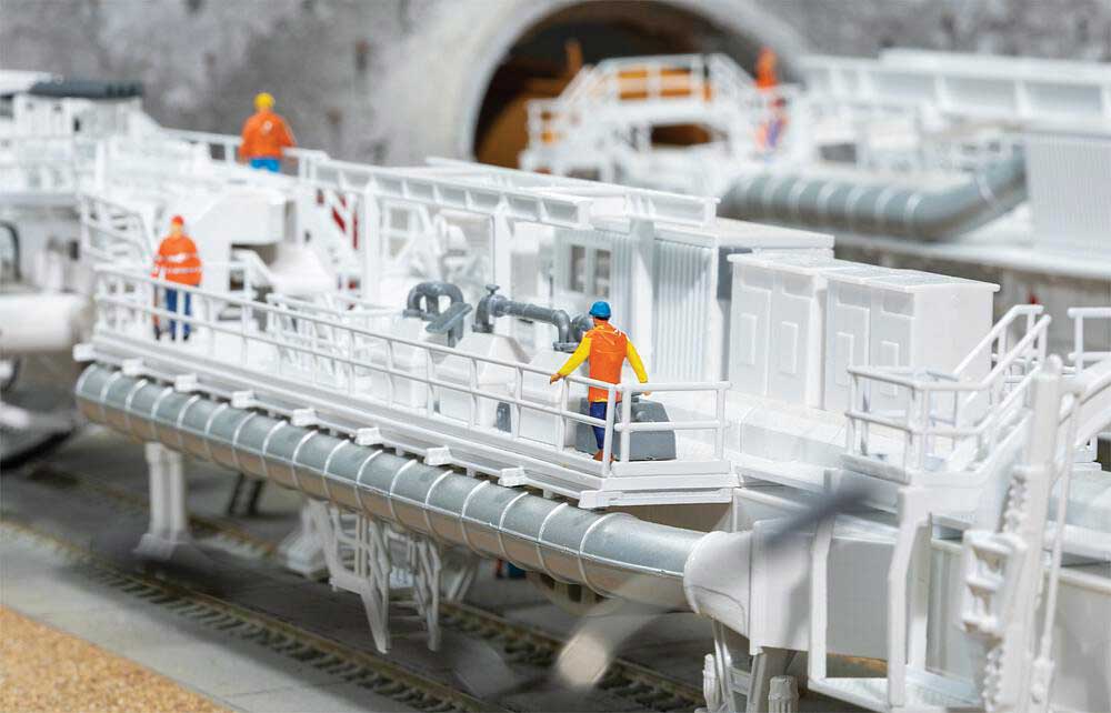 Gripper TBM Tunnel Boring Machine - Kit -- 38-3/16" 97cm Long, 3-3/8" 8.5cm Diameter-6