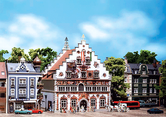 Lindau Town Hall -- 8-3/8 x 7-5/8 x 9-7/8"  21 x 19 x 24.5cm