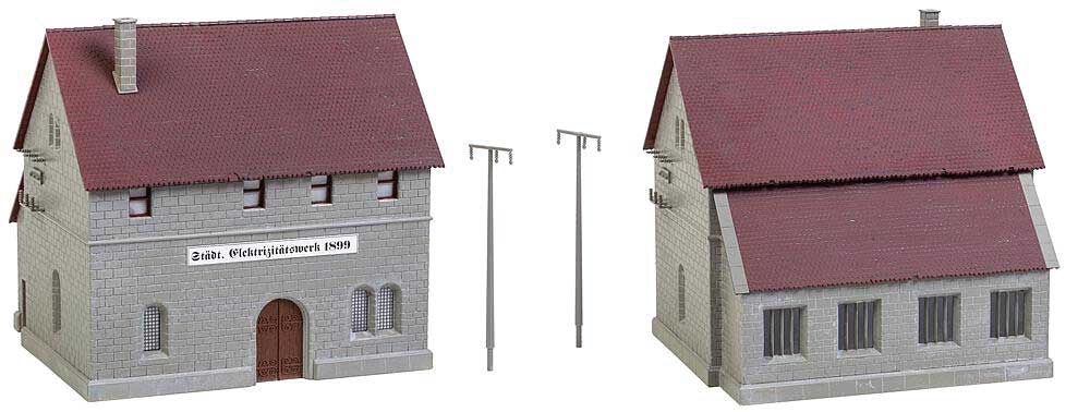 Power Station w/Dam -- Kit - 2 Separate Structures-3