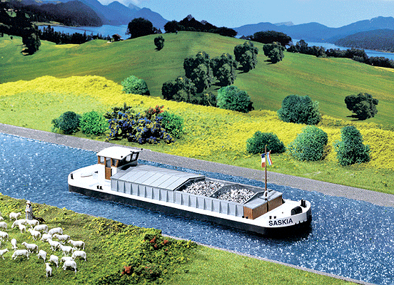 Motor Cargo Barge - Kit (Nonpowered Display Model) -- 11 x 2-3/8 x 2-5/8"  28 x 6 x 6.7cm