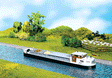 River Cargo Boat w/Cabin - Kit (Nonpowered Display Model) -- 14-3/16 x 2-3/8 x 2-5/8"  36 x 6 x 6.7cm