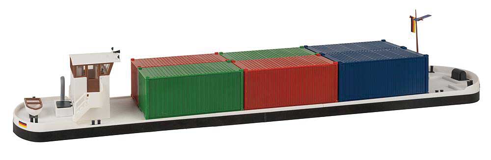 River Freight Boat with Containers - Kit -- Water-Level Kit - Includes Boat & 6 20' Containers-2