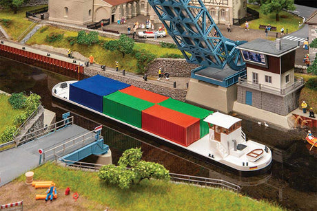 River Freight Boat with Containers - Kit -- Water-Level Kit - Includes Boat & 6 20' Containers-4