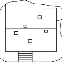 One-Family House with Terrace -- Kit - 5-1/8 x 4-5/8 x 3-3/16"  13 x 11.8 x 8.1cm