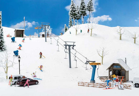 T-Bar Ski Lift with Kiosk -- Kit-1
