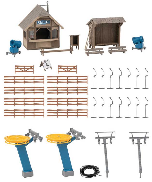 T-Bar Ski Lift with Kiosk -- Kit-2